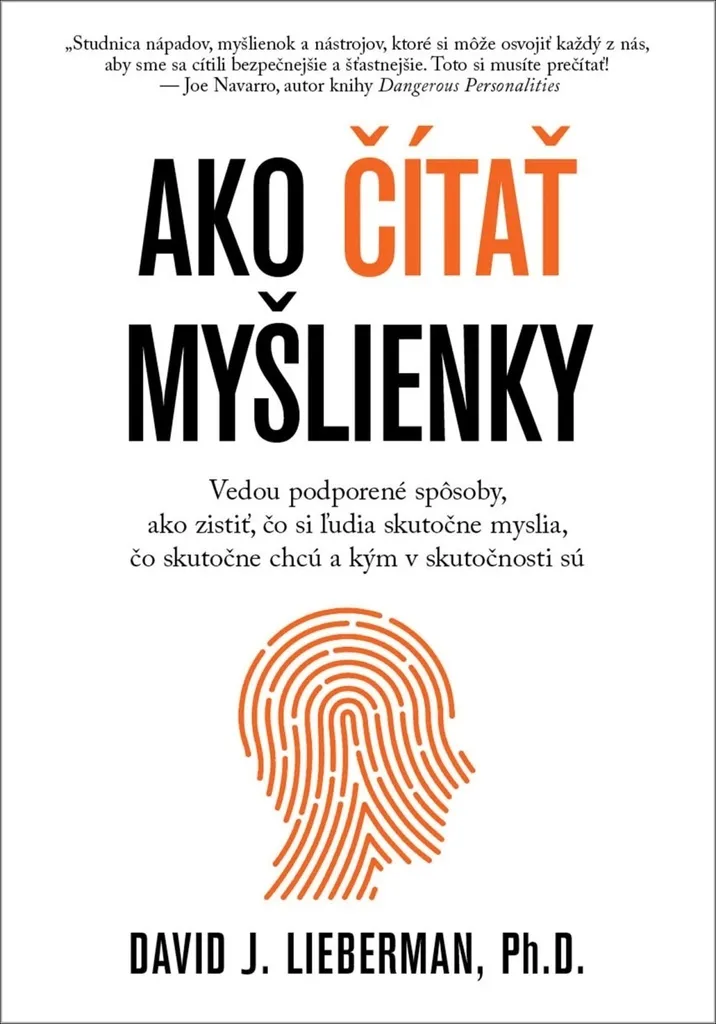 Livre Ako čítať myšlienky de David J. Lieberman - Guide Analyse Mentale