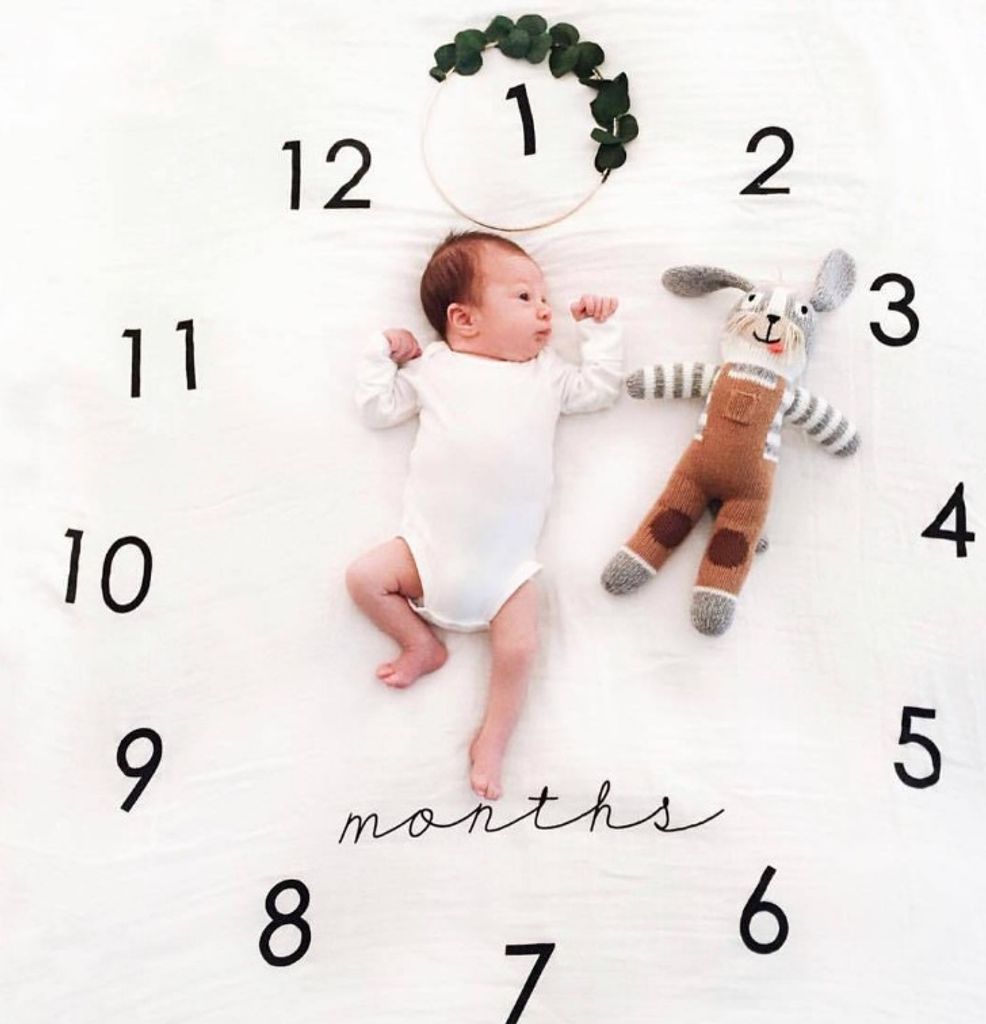Baby Monatlich Meilenstein Decke Neugeborenes Fotografie Hintergrund Stütze 