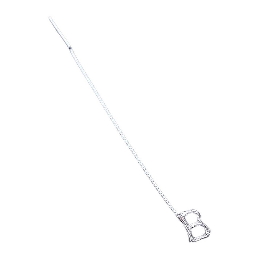 1 Stück baumelnder Ohrring, silberfarben, 26 englische Buchstaben, lange Quaste, Linie, Kette, eleganter Stil, Ohrschmuck, Kupferschmuck, Damen, b...
