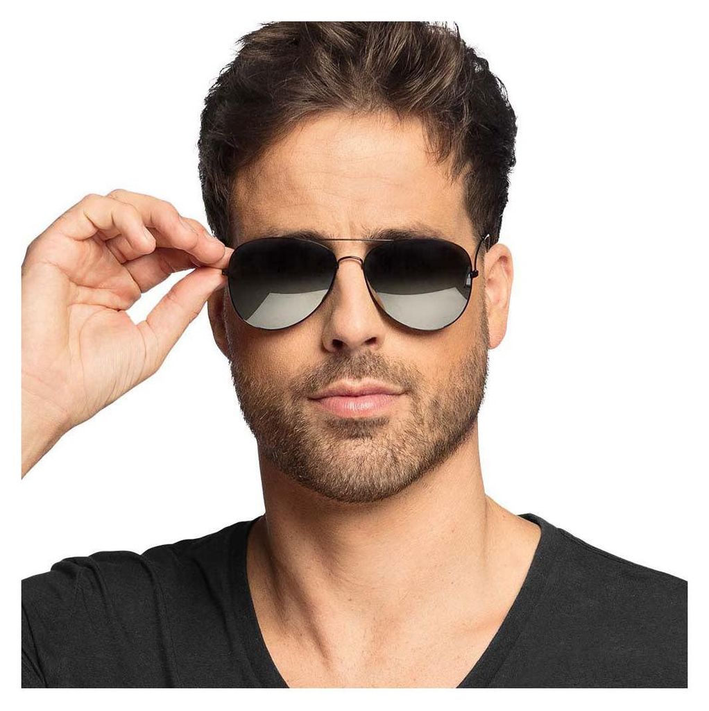 Brille "Police" | Verspiegelte Partybrille Silber Produktbild 
