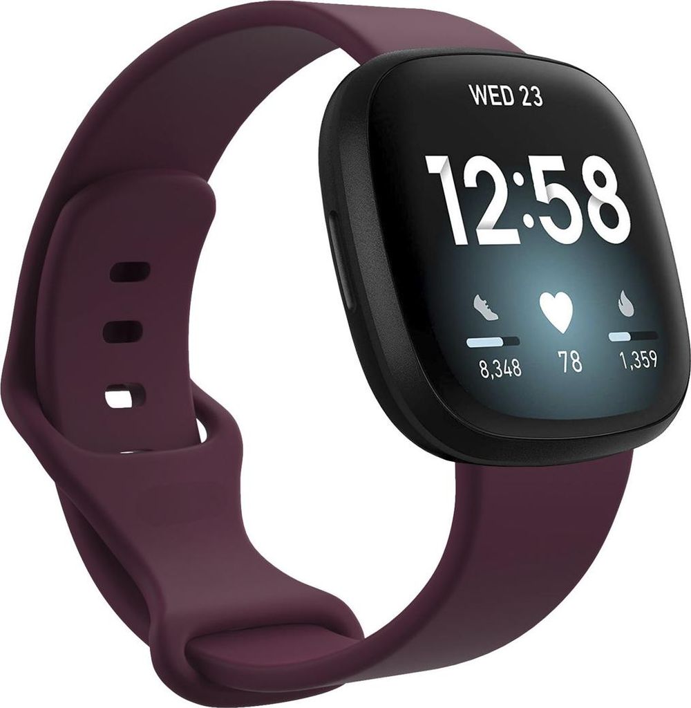 imoshion Silikonband für das Fitbit Versa 4/ 3 / Sense (2) - Dunkelrot