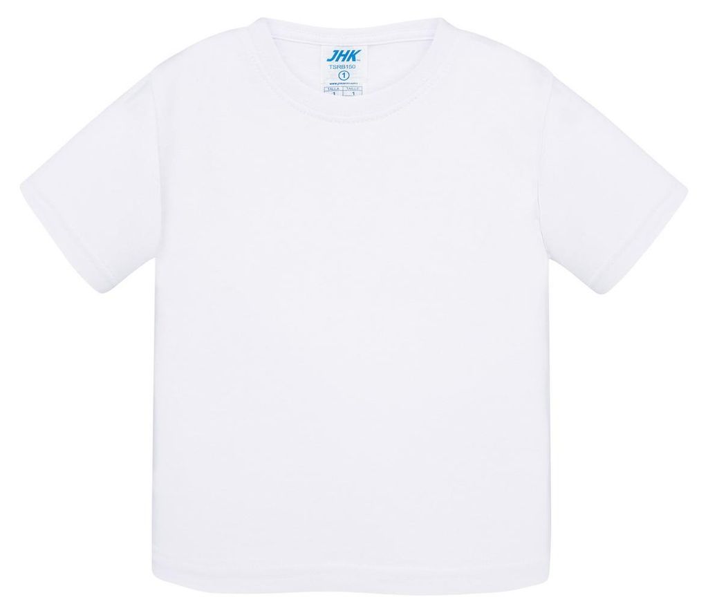 JHK - T-Shirt für Baby, Rundhalsausschnitt LT4360 (92) (Weiß)