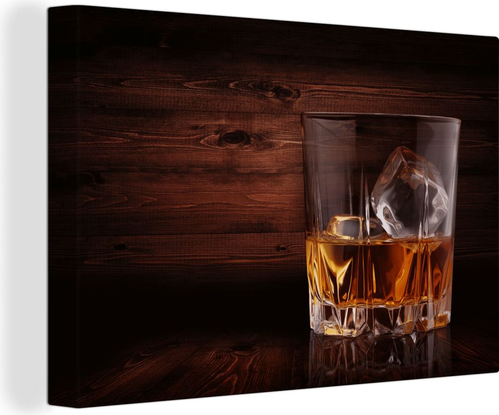 OneMillionCanvasses - Leinwandbilder - 150x100 cm, Whiskey - Alkohol - Glas, Wandbilder Kunstdruck Wanddekoration - Foto auf Leinwand - Gemälde ...