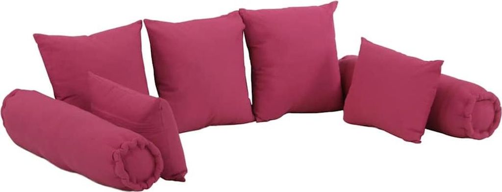 vidaXL 7-tlg. Dekokissen-Set Rosa Stoff