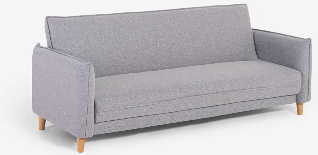 Banquette Clic-Clac 3 places Gamma convertible en tissu coloris beige