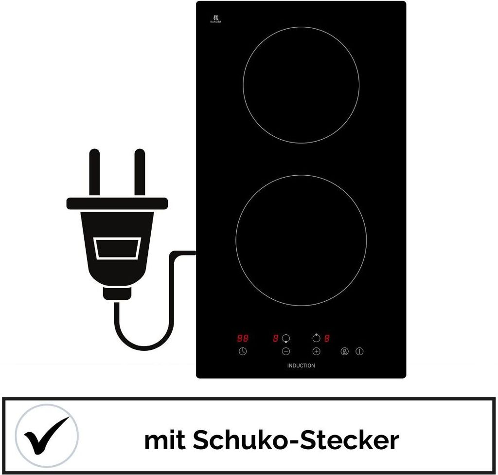 YUNA Induktionskochfeld CALOR EBKI2, Glaskeramik, Touch Produktbild 5