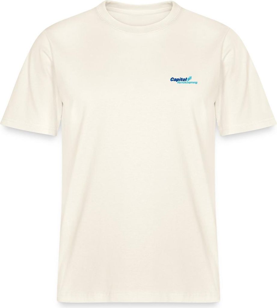 Spreadshirt Stromberg Gesticktes Logo Der Capitol Versicherung Relaxed Fit Uni T-Shirt, XS, Naturweiß