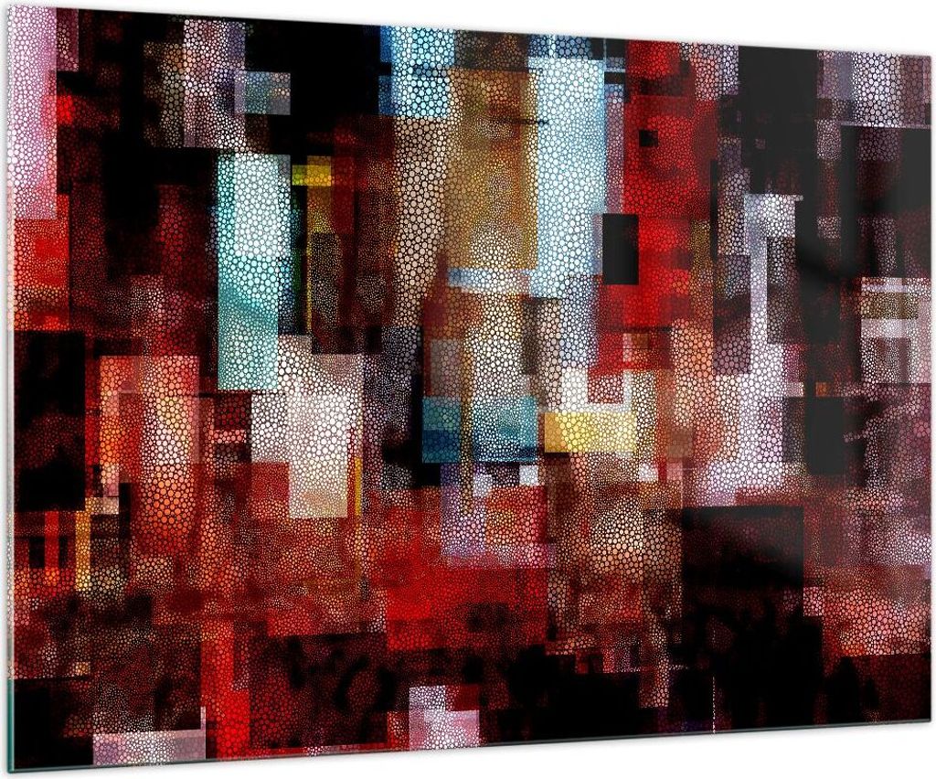 Bilder auf glas - Abstraktion modern - 100x70cm - Glasbilder - Wandbilder - Kunstdruck - zum Aufhängen bereit - Wanddekoration aus Glas - Glas Bil...