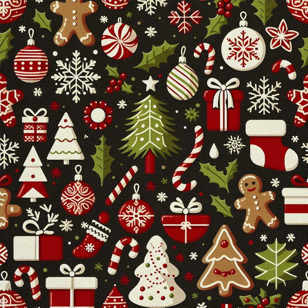 OUTDOOR DEKOSTOFFE OXFORD - Motiv Weihnachtsferien | DX1883