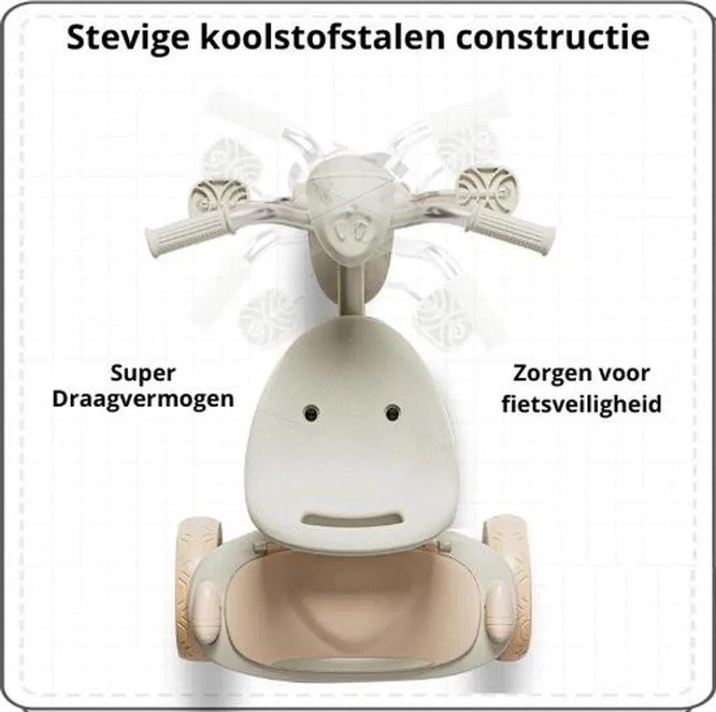HyperMotion Tricycle Bébé Évolutif 3-en-1 - Tricycle Enfant 1-4 Ans avec Guidon Parental, Siège Pivotant 360°, Charge Max 20 kg - pour Filles et Garçons