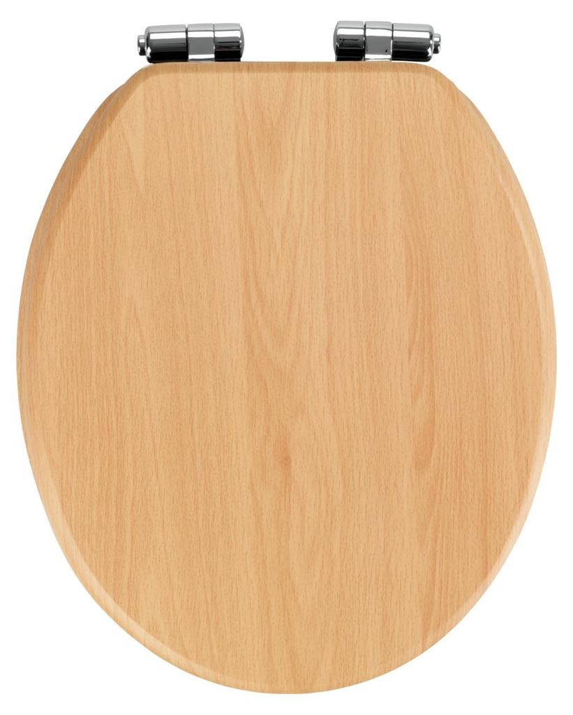 WENKO WC SITZ BUCHE NATUR Absenkautomatik Brillen Toiletten Produktbild 
