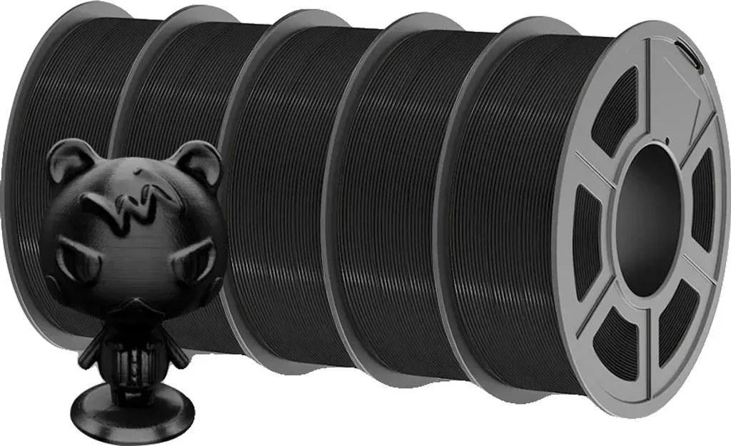Filament 3D TPU haute flexibilité noir Silk 1.75mm toucher doux satin