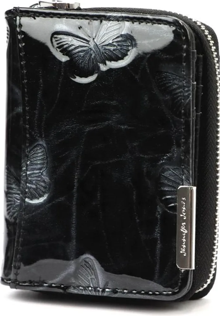Grand portefeuille compagnon femme noir Jennifer Jones en cuir synthétique