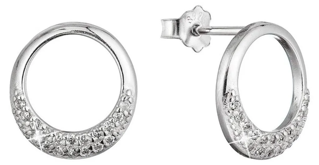 Boucles d'oreilles argent 925 et cristal brillant 11528.1 hypoallergénique