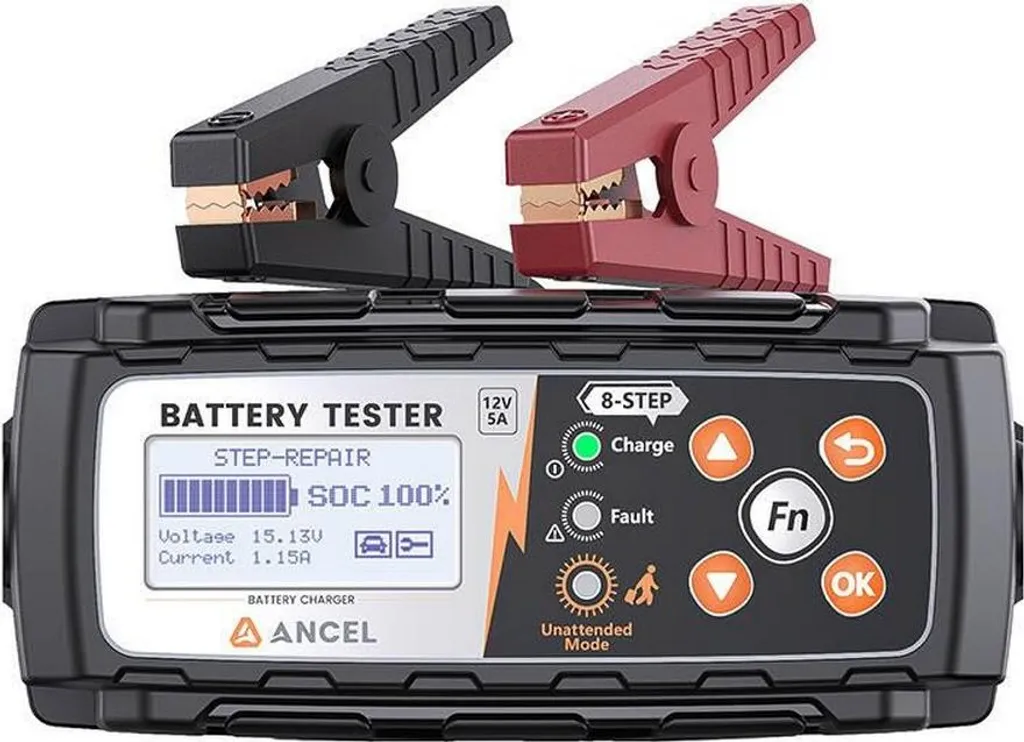 Ancel BT521 2W1: Tester Batteria Avanzato e Carica Intelligente 5A