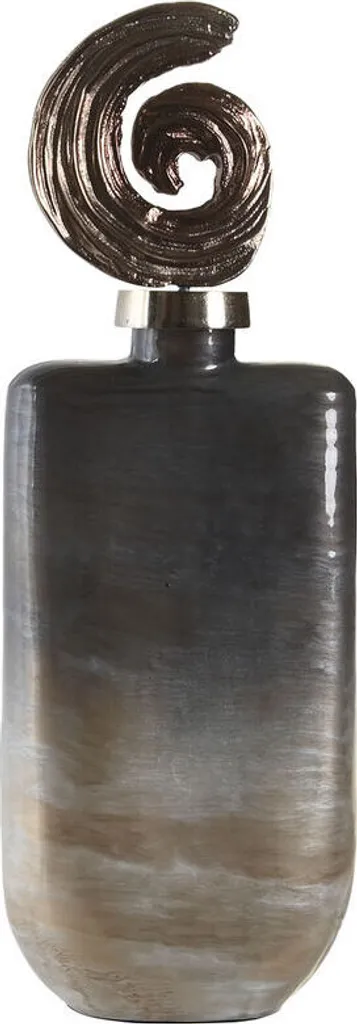 Vase DKD Home Decor 17 x 9 x 47 cm en Cristal et Aluminium Coloré