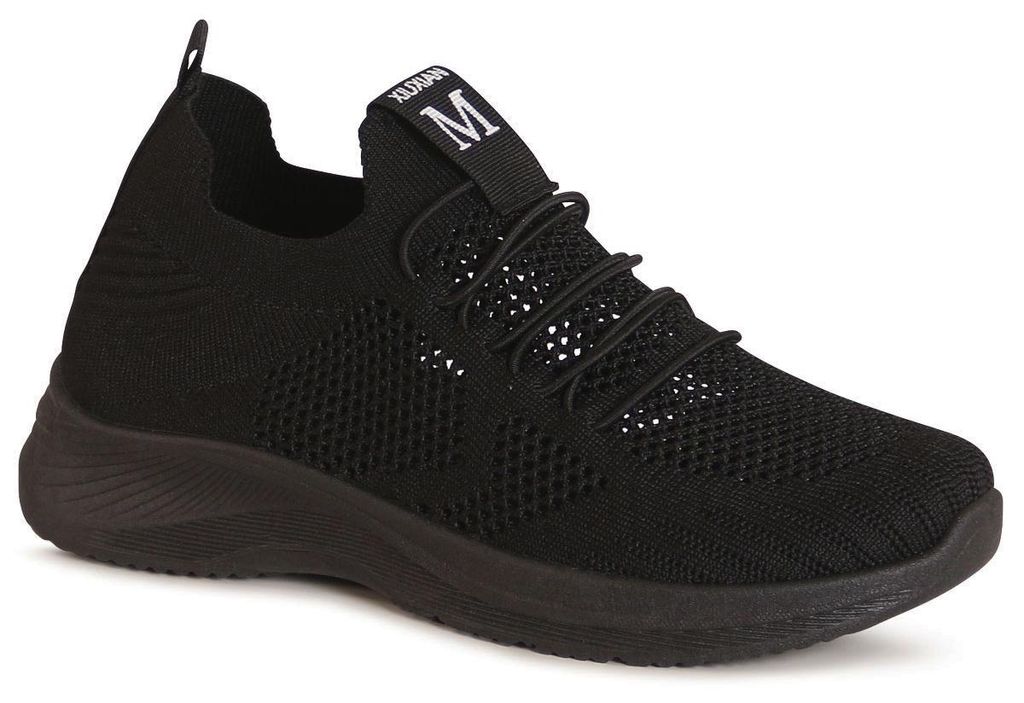 topschuhe24 3238 Damen Mesh Halbschuhe Light Sneaker, Farbe:Schwarz, Größe:38 EU