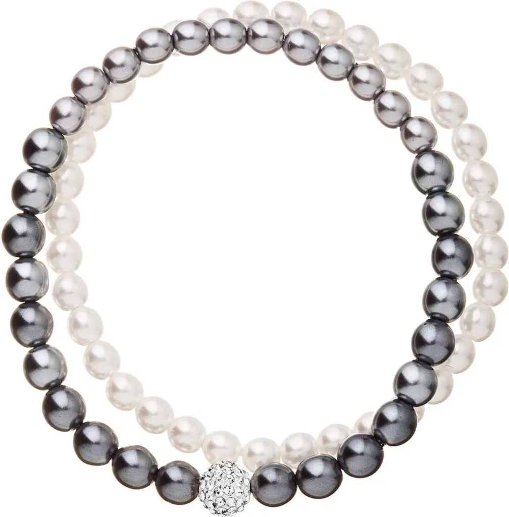 Bracelet multi-rangs en perles blanches - Parure de bijoux chic 33106.3