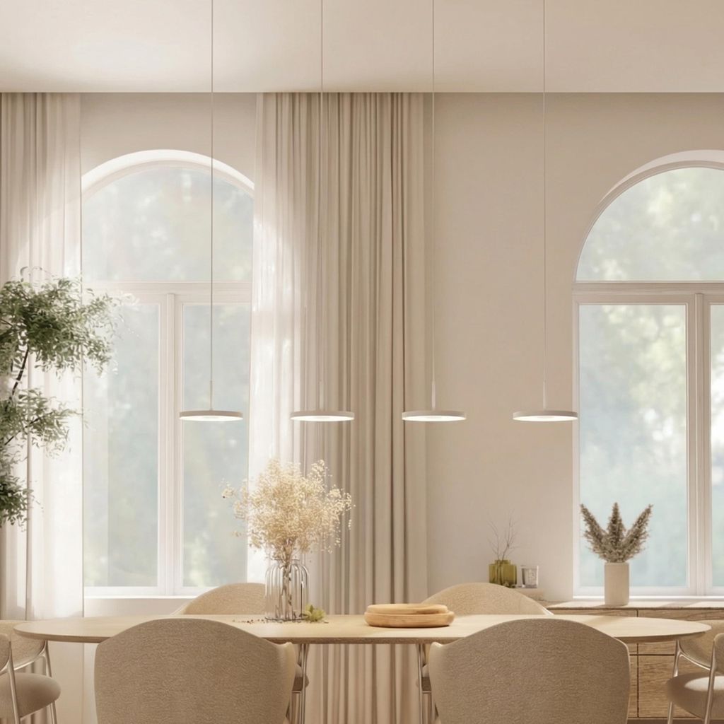LUMIÈRE Design Pendelleuchte 'Evanos' 4-flammig LED dimmbar Produktbild 