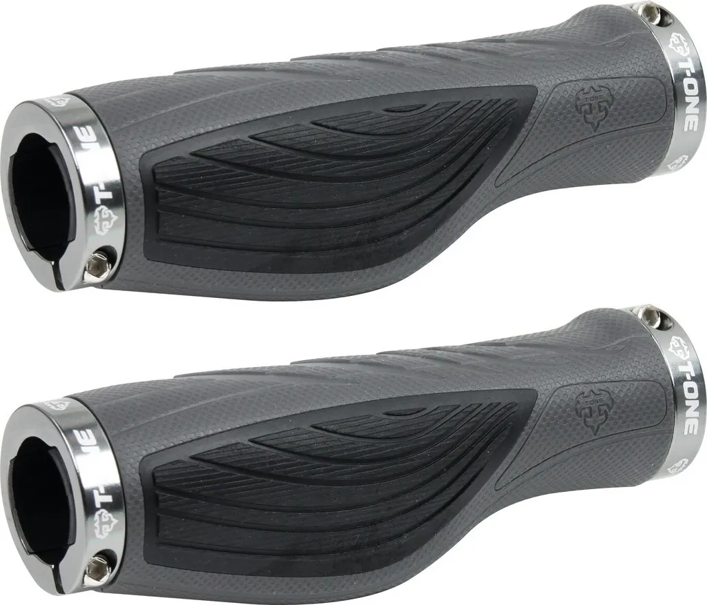 Paire de Poignées 130mm à Double Fixation T-ONE T-GP14B EZ Noir/Gris