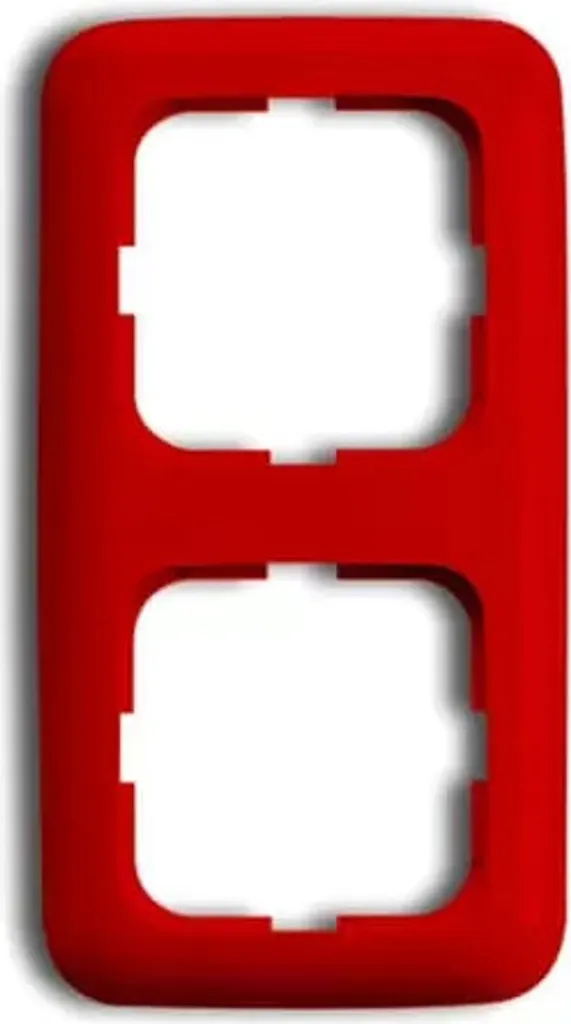 Remplacer plaque interrupteur cadre 2 gang rouge RAL3020 2512-217-101