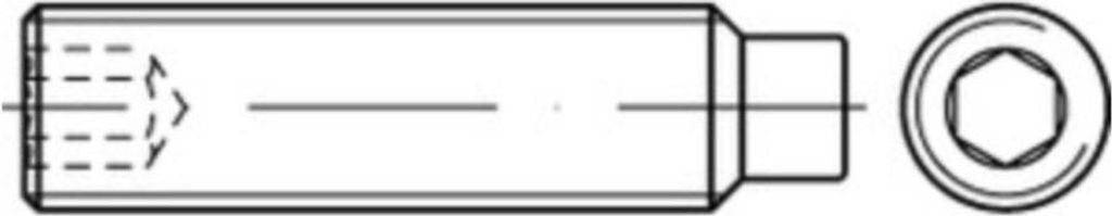 Reyher Gewindestifte ISO 4028 45 H M 8x12 galv. vz (500 Stück)