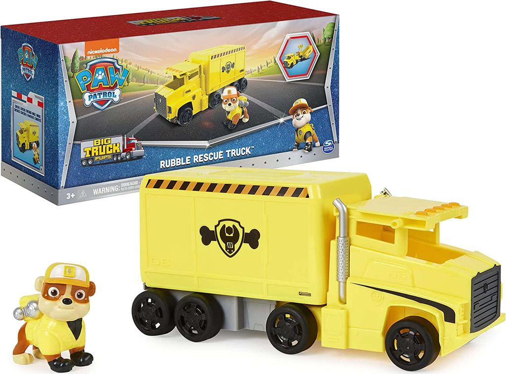 Paw Patrol Interactive Large X-Treme Truck 2-in-1 + Rubble-Figur