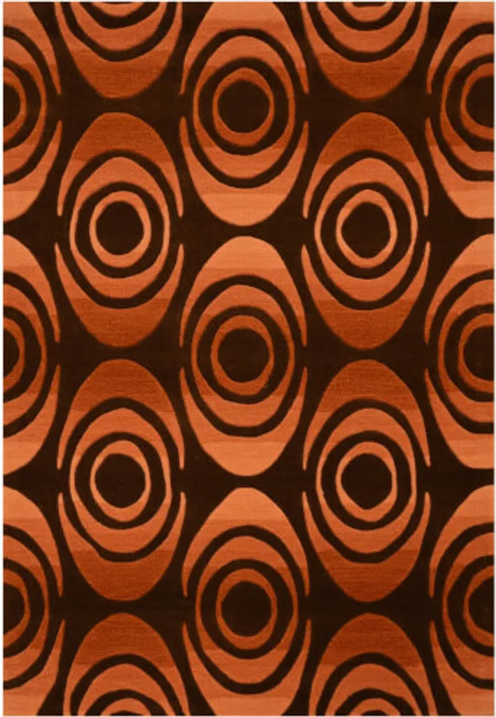 Pluto 1013-07 beige et brun : tapis de couloir chic 70x140 cm pour salon