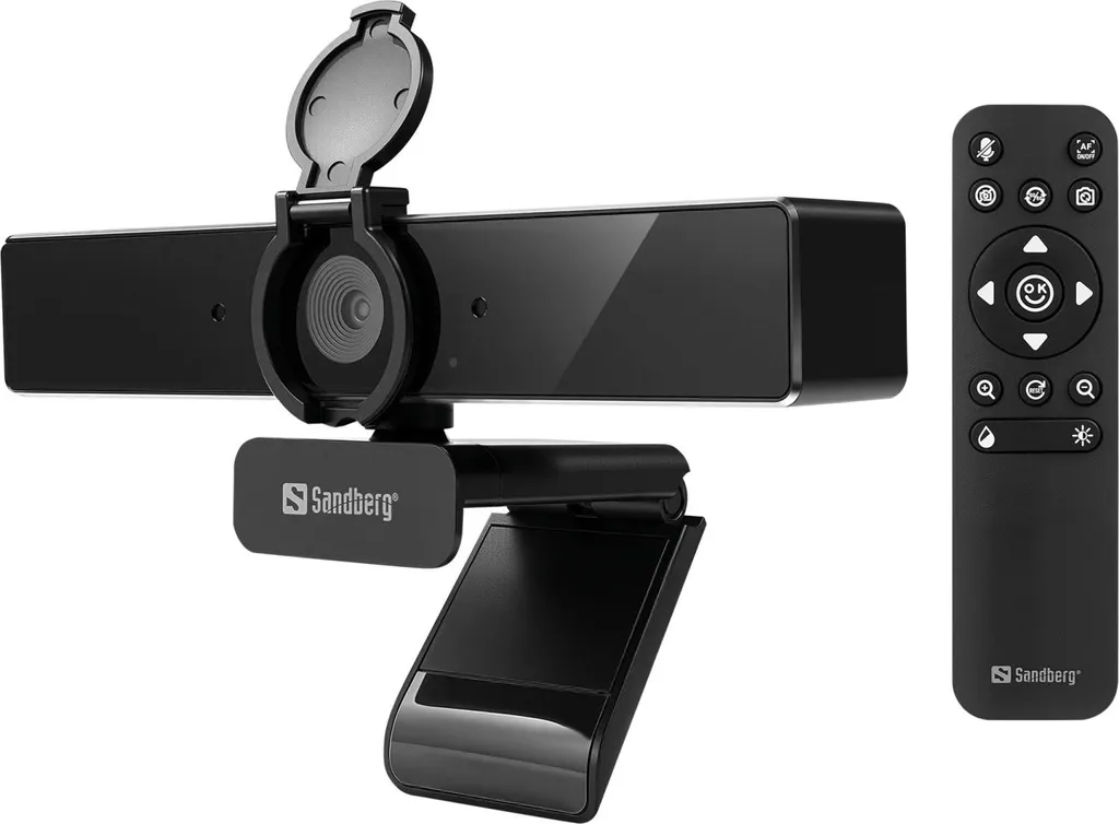 Webcam 8 MP Sandberg Pro Remote 4K avec Zoom Numérique et Micro Pro