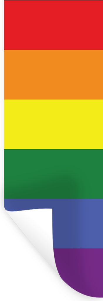 MuchoWow Wandtattoo Wandsticker Wandaufkleber Regenbogenflagge - Stolz - Liebe 20x60 cm Selbstklebend und Repositionierbar - Faltenfrei