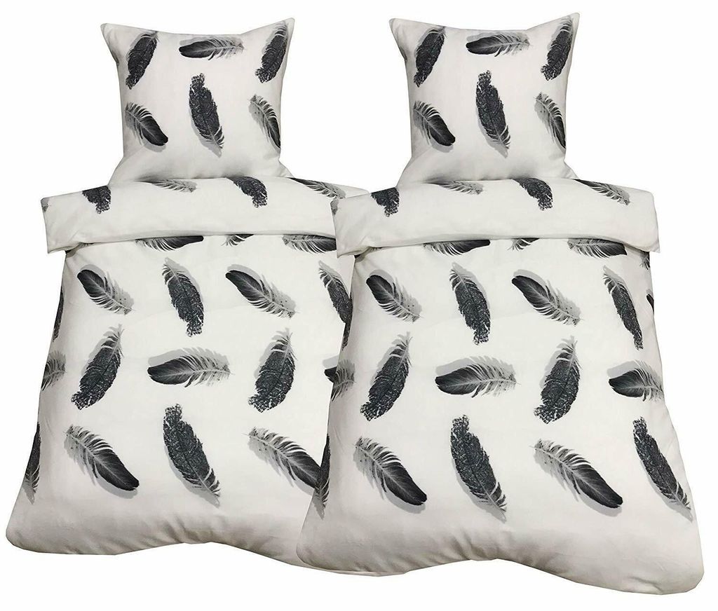 4 tlg Bettwäsche 155x220 Flausch Winter Thermofleece warm Produktbild 