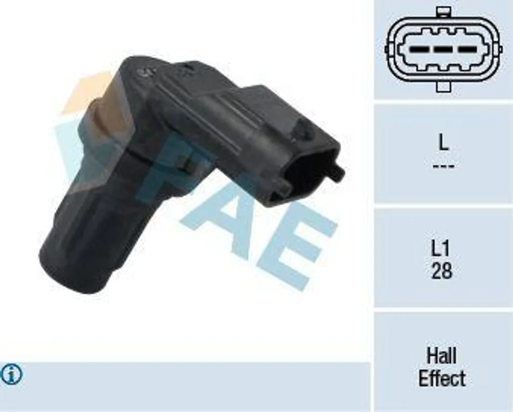 Capteur Position Arbre à Cames FAE 79338 OE 55242637 pour Fiat 500 Panda