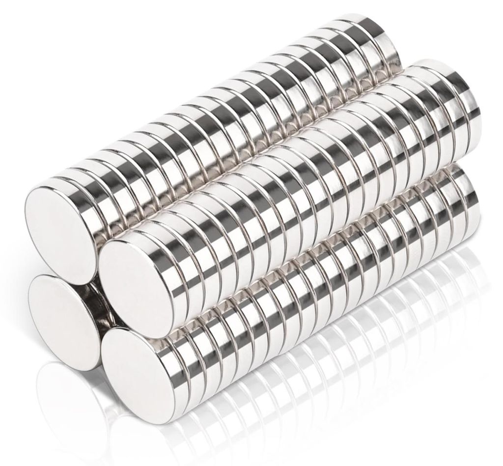 80 Stück 10x2mm starke Neodym-Magnete, extra starke kleine Magnete, Mini-Magnete, runde Magnete, starke Magnete für Magnettafeln, Pinnwände, Whi...