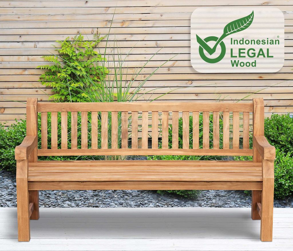 CLP Teakbank Jackson V2 Gartenbank mit Rückenlehne Produktbild 3