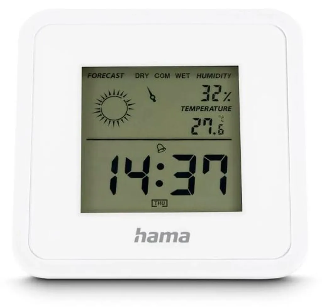 Thermomètre hygromètre Hama blanc : station météo complète sans fil