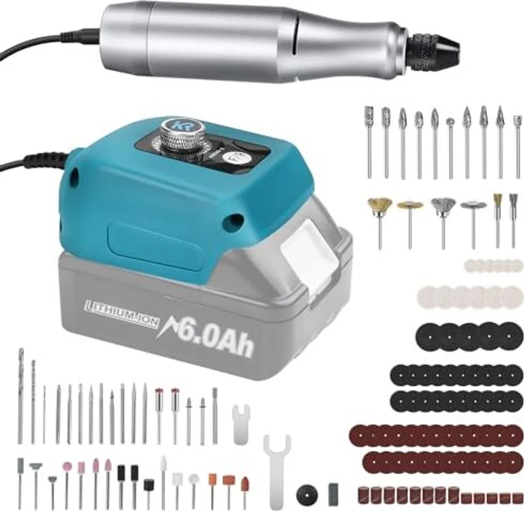 Kit Stazione Rotante 18V per Makita | 128 Accessori + 18000 RPM