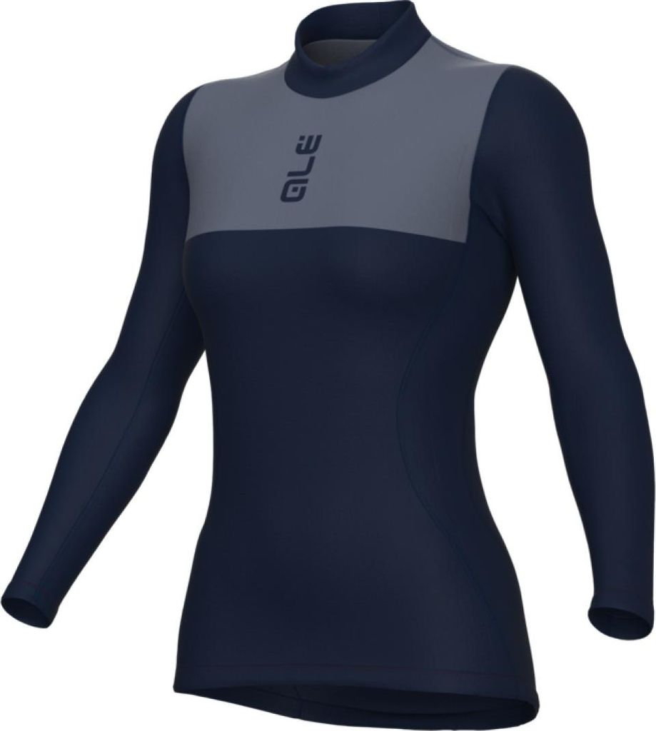 ALÉ Langarm Fahrrad-Shirt - GRID INTIMO - Blau XS