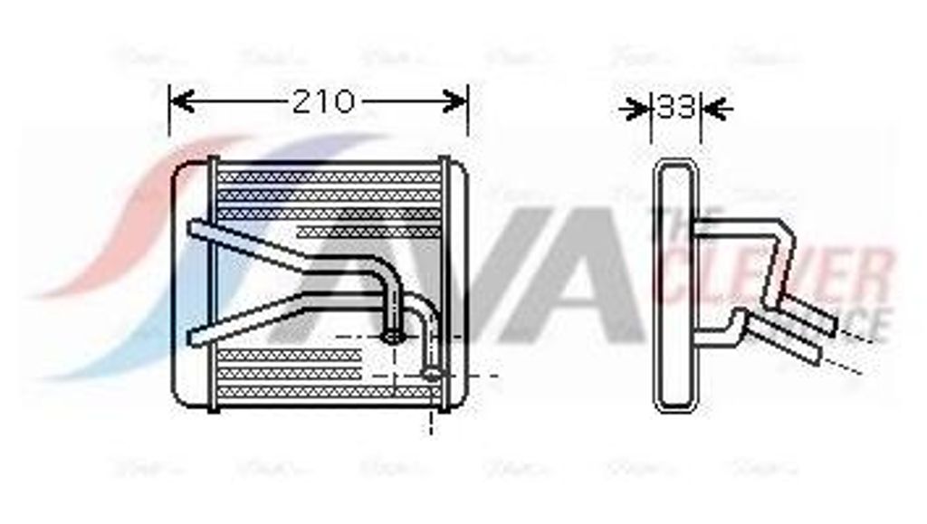 AVA COOLING SYSTEMS KA6049 Wärmetauscher Innenraumheizung Kühler für KIA CERATO Stufenheck (LD) SHUMA II (FB) SEPHIA (FA) CERATO Stufenheck SHUM...
