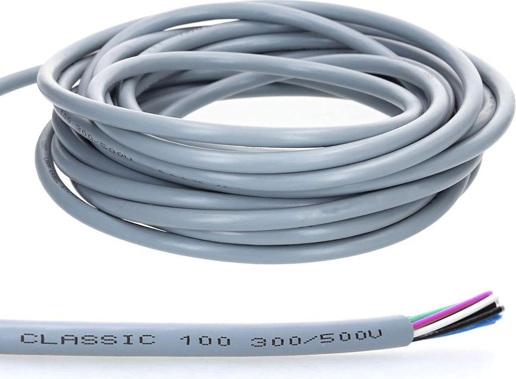 10 Meter Lapp 00101234 Ölflex Classic 100 Steuerleitung 4x0,5 mm² ohne grün-gelben Schutzleiter I Kabel 4 adrig I Farbcodierte PVC Leitung 4 adrig