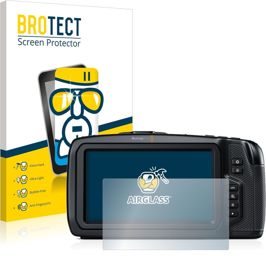 BROTECT Schutzglas für Blackmagic Pocket Cinema Camera 6K Schutzfolie Panzer Folie Glas Display Schutz klar