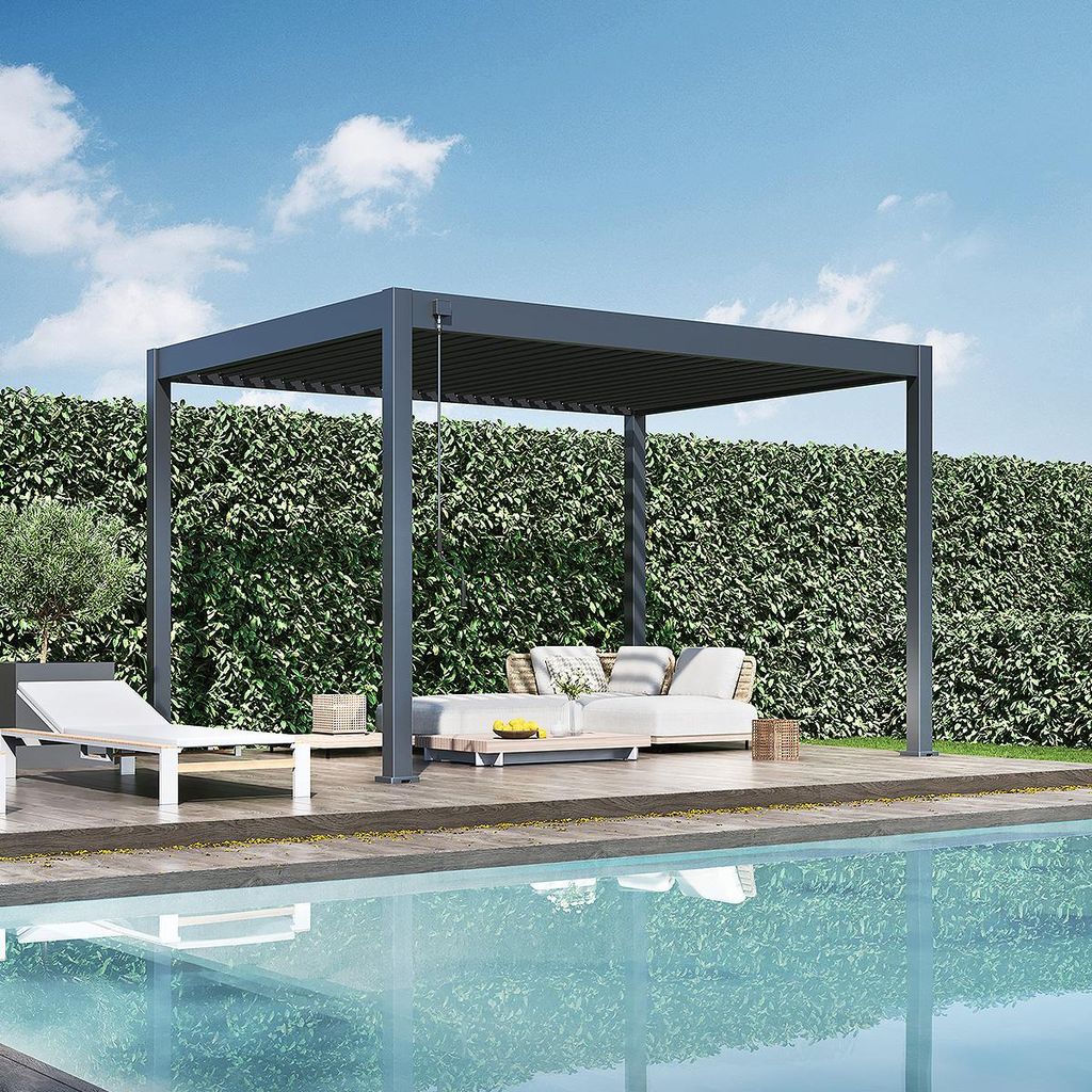 Weide Classic Pergola Aluminium 3x4m mit Lamellendach Produktbild 