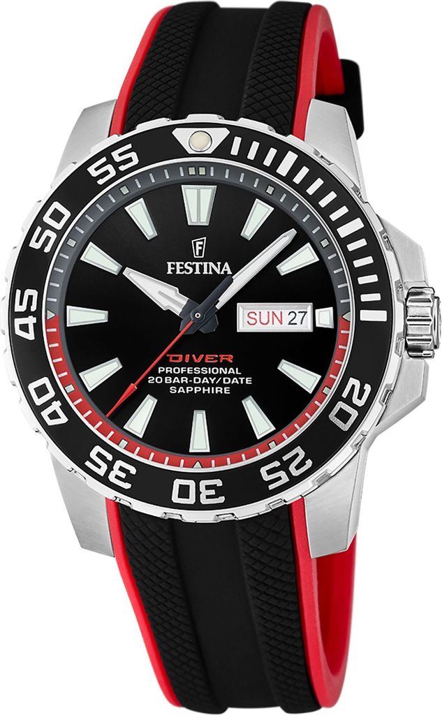 Festina F20662/3 Herrenuhr Professional Diver Day-Date 45mm Produktbild 