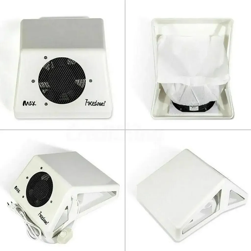 Aspirateur à ongles de table 65W blanc compact pour manucure