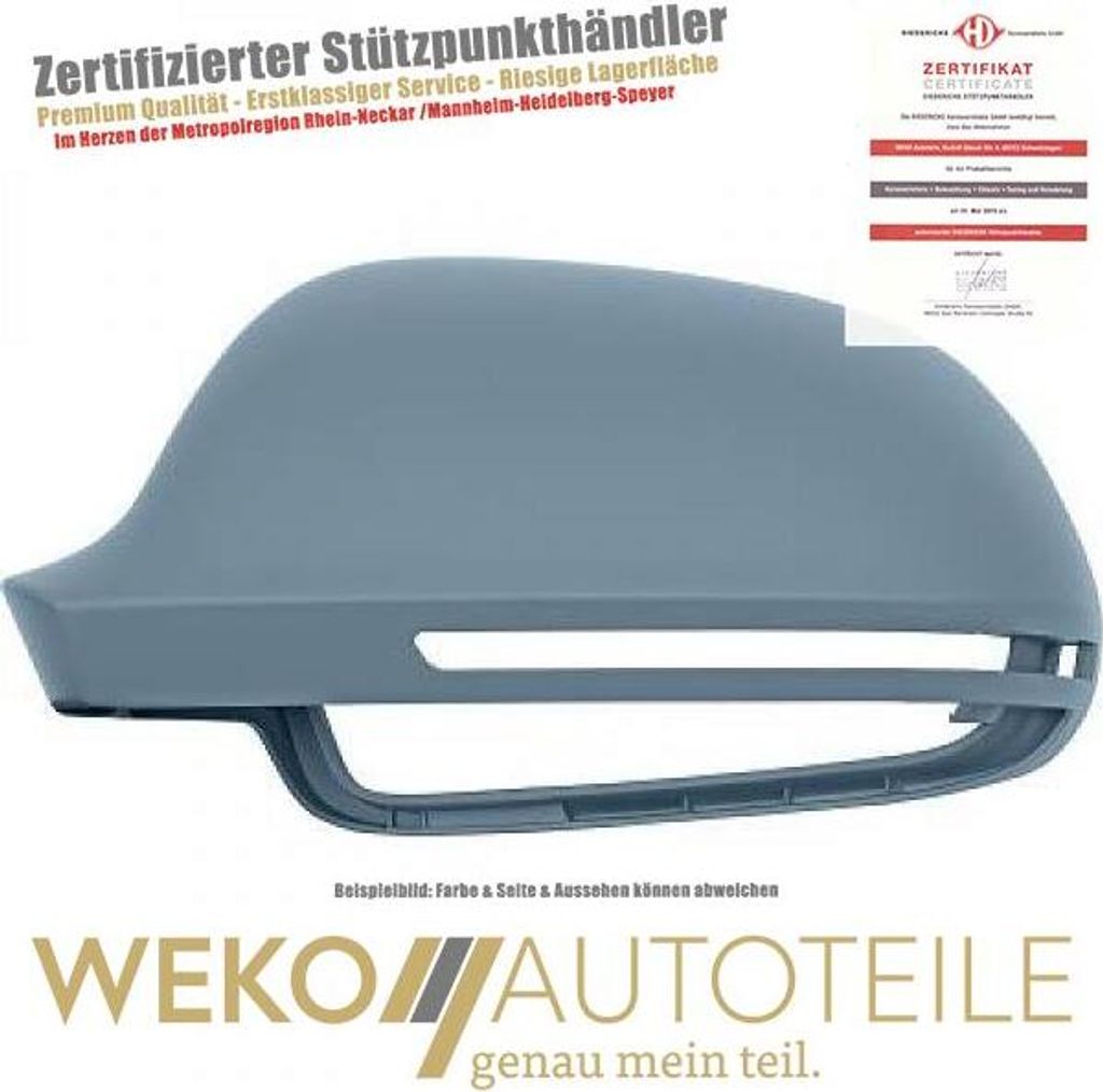 Spiegelkappe li. Audi A3 A4 A5 A6 07-10 grundiert