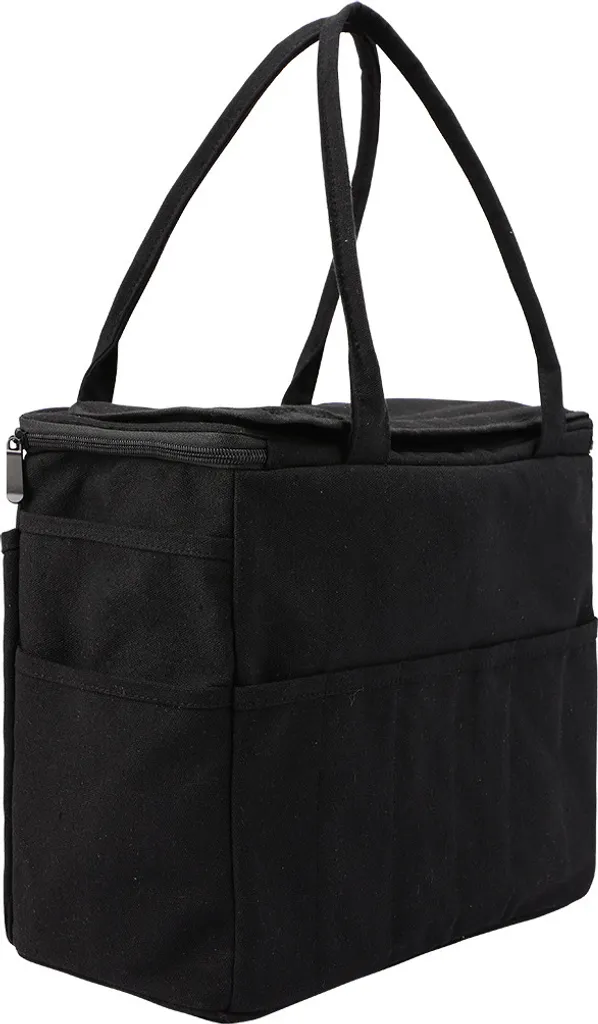 Sac de rangement laine portable à poignées avec compartiments internes
