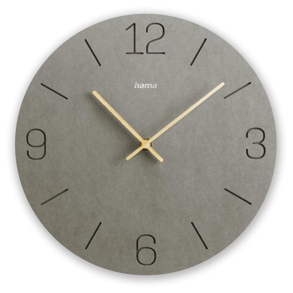 Hama Wanduhr Kreta grau     30cm eingravierte Ziffern      Produktbild 