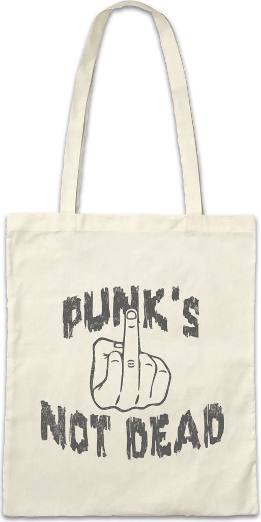 Urban Backwoods Punk's Not Dead II, Stofftasche, Farbe: Beige