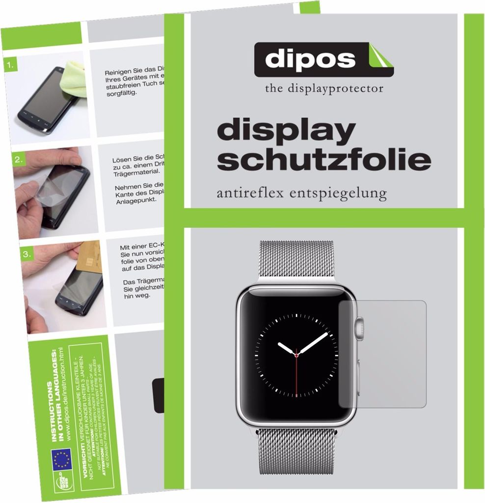 6x Schutzfolie für Apple Watch Series 2 42mm matt Produktbild 