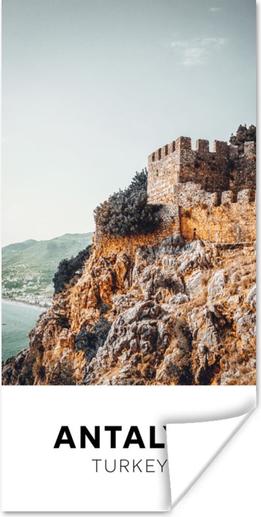 MuchoWow Poster Türkei - Burg - Meer 40x80 cm - Dekoration