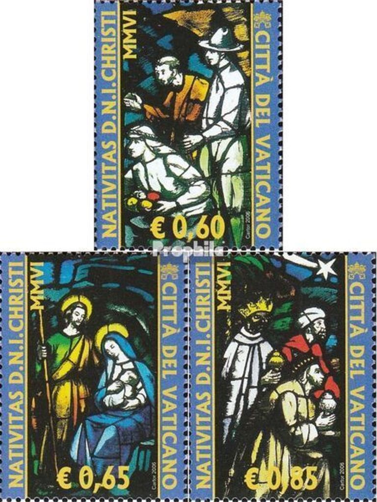 Briefmarken Vatikanstadt 2006 Mi 1566A-1568A (kompl.Ausg.) gestempelt Weihnachten